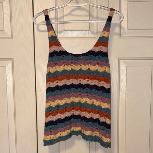 aerie Tops - Aerie Multi Color Cropped Sleeveless Tank Top